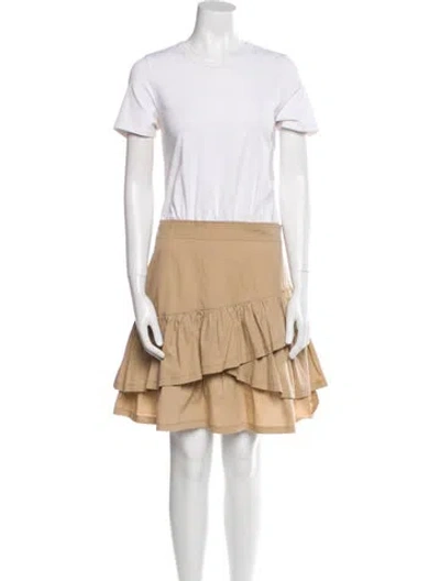 Pre-owned Veronica Beard Colorblock Pattern Mini Dress In White