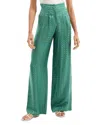 Veronica Beard Colter Geo Print Wide Leg Pants In Green