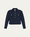 Veronica Beard Colvin Long-sleeve Top In Navy