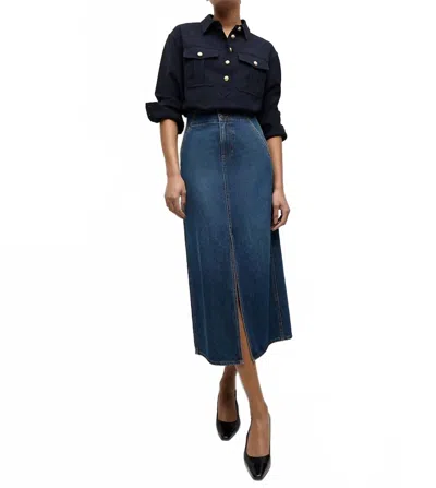 Veronica Beard Colvin Top In Navy In Blue