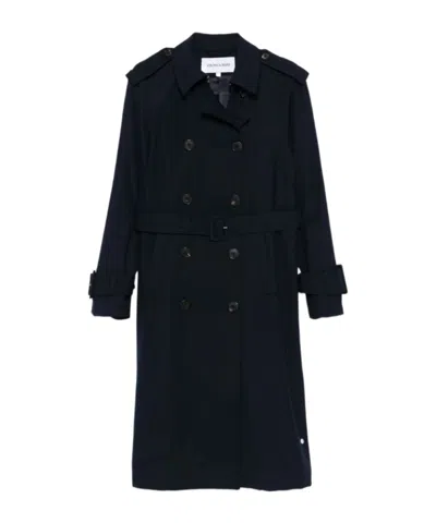 Veronica Beard Conneley Belted Trench Coat In Black