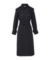 Veronica Beard Conneley Dickey Double-breasted Belted Trench Coat In Black