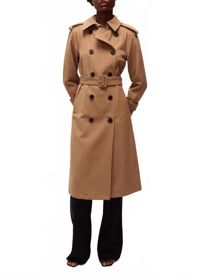 Veronica Beard Conneley Dickey Trench Coat In Hazelnut In Brown