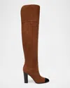 Veronica Beard Conrad Knee High Boot In Cedar