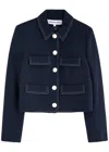 Veronica Beard Constantine Woven Jacket In Navy