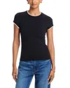 Veronica Beard Contrast Devin Tee In Black