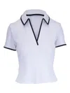 Veronica Beard Contrasting-trim Polo Top