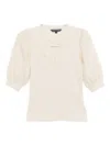 Veronica Beard Coralee Blouse In Orange