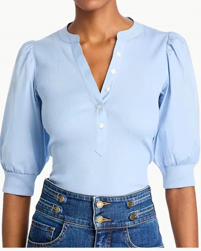 VERONICA BEARD CORALEE PUFF SLEEVE TEE IN BLUEBELL