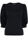 Veronica Beard Jean Women's Crew Neck Coralee Top, Black In Blue