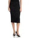Veronica Beard Corbin Sequin-embellished Knit Midi Skirt In Black