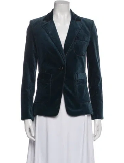 Pre-owned Veronica Beard Corduroy Blazer In Blue