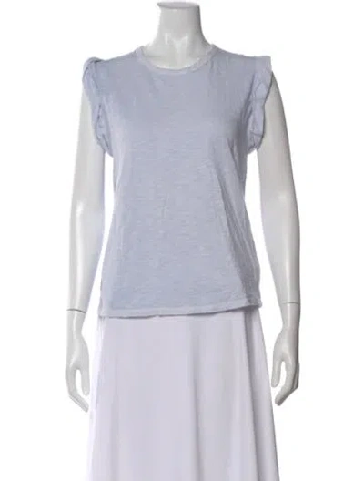 Pre-owned Veronica Beard Corduroy Crew Neck T-shirt In Blue