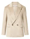 Veronica Beard Corduroy Double-breasted Blazer In Neutral