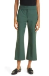 Veronica Beard Cormac High Waist Crop Flare Trousers In Pinegrove