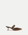 Veronica Beard Corrie Kitten-heel Mule In Brown