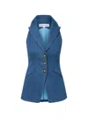 Veronica Beard Costa Vest In Blue