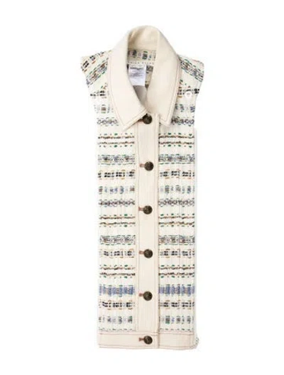 Pre-owned Veronica Beard Cotton Dickey With Pattern Prints W/tags In Neutral