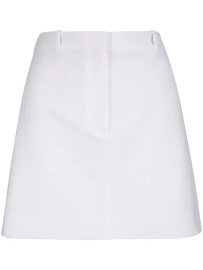 Veronica Beard Cotton Mini Skirt In White