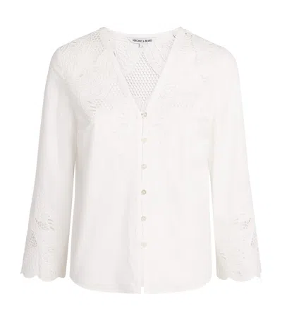 Veronica Beard Cotton Suniva Blouse In White