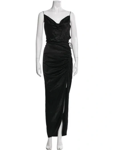 Pre-owned Veronica Beard Cowl Neck Long Dress In Black