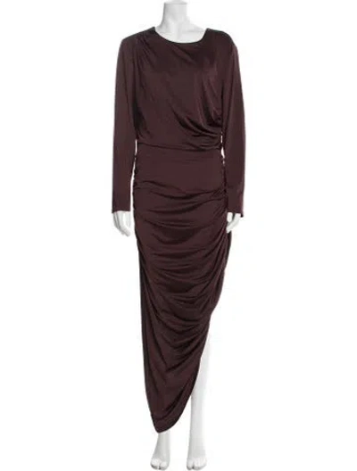 Pre-owned Veronica Beard Cowl Neck Long Dress In Burgundy