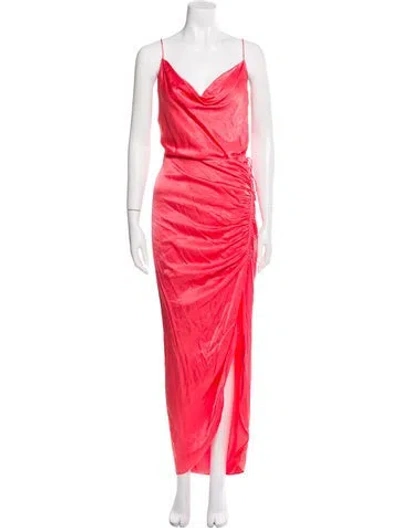 Pre-owned Veronica Beard Cowl Neck Long Dress In Pink
