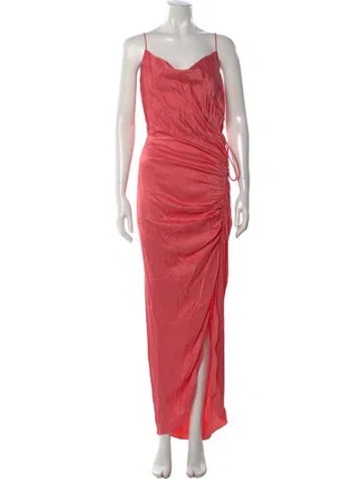 Pre-owned Veronica Beard Cowl Neck Long Dress In Pink