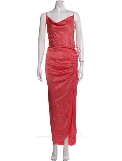 Pre-owned Veronica Beard Cowl Neck Long Dress In Pink