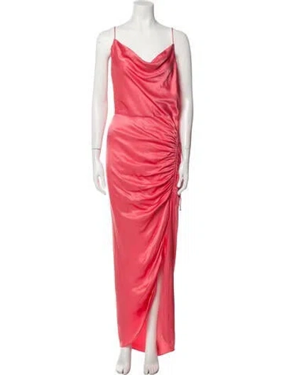 Pre-owned Veronica Beard Cowl Neck Long Dress In Pink