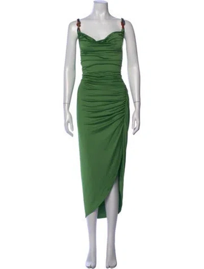 Pre-owned Veronica Beard Cowl Neck Midi Length Dress W/ Tags In Green
