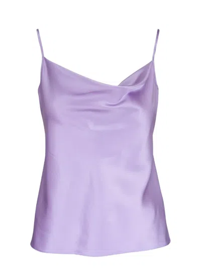 Veronica Beard Cowl-neck Satin Top