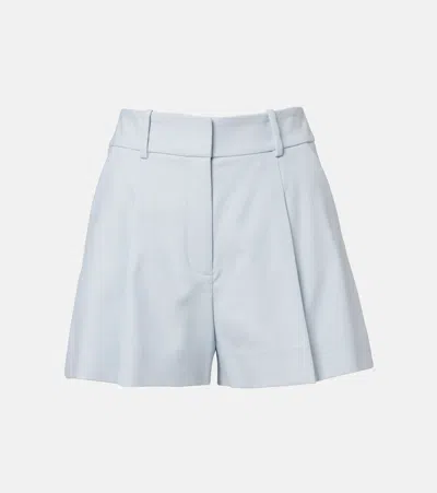 Veronica Beard Craig Cotton-blend Twill Shorts In Blue