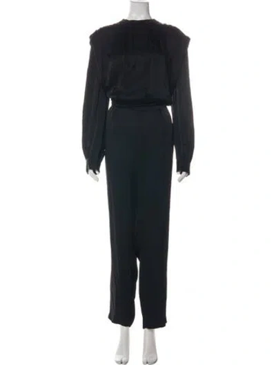 Pre-owned Veronica Beard Crew Neck Jumpsuit In Black