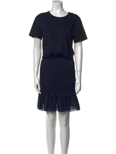 Pre-owned Veronica Beard Crew Neck Knee-length Dress In Black