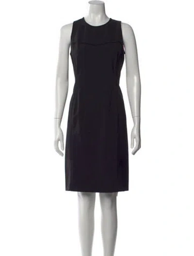 Pre-owned Veronica Beard Crew Neck Knee-length Dress In Black