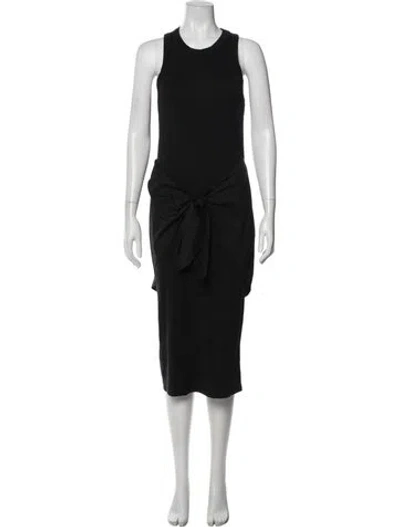 Pre-owned Veronica Beard Crew Neck Knee-length Dress In Black