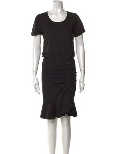 Pre-owned Veronica Beard Crew Neck Knee-length Dress In Black