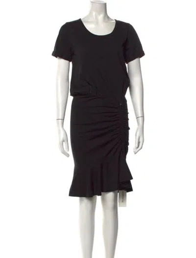 Pre-owned Veronica Beard Crew Neck Knee-length Dress In Black