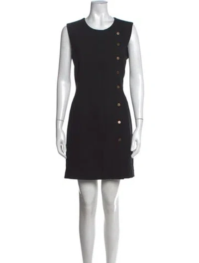 Pre-owned Veronica Beard Crew Neck Knee-length Dress In Black