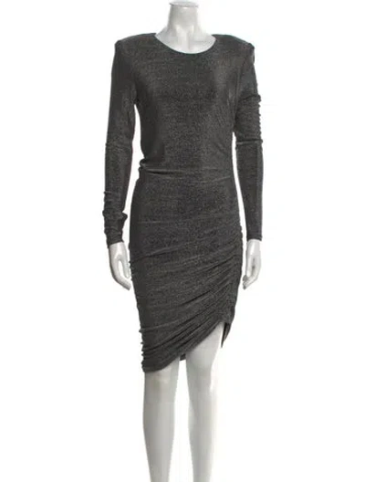 Pre-owned Veronica Beard Crew Neck Knee-length Dress In Gray