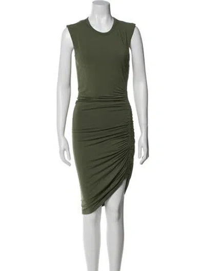 Pre-owned Veronica Beard Crew Neck Knee-length Dress In Green