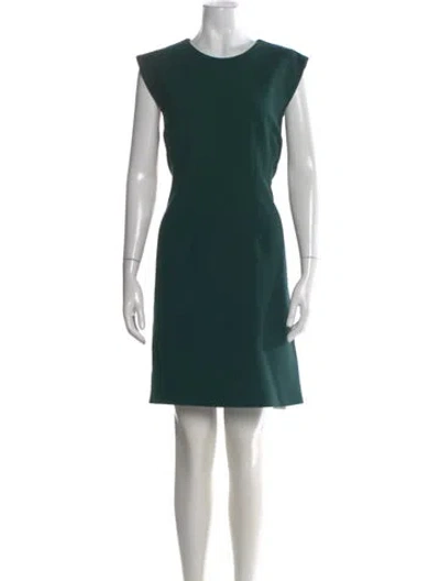 Pre-owned Veronica Beard Crew Neck Knee-length Dress In Green
