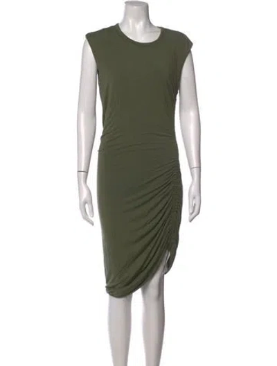 Pre-owned Veronica Beard Crew Neck Knee-length Dress In Green