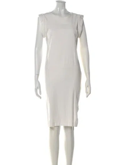 Pre-owned Veronica Beard Crew Neck Knee-length Dress In Neutral