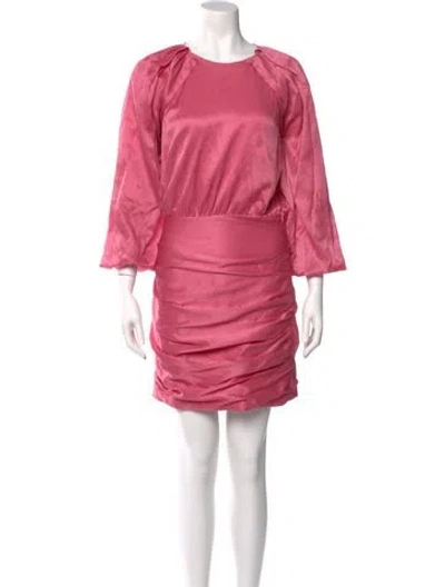 Pre-owned Veronica Beard Crew Neck Knee-length Dress In Pink