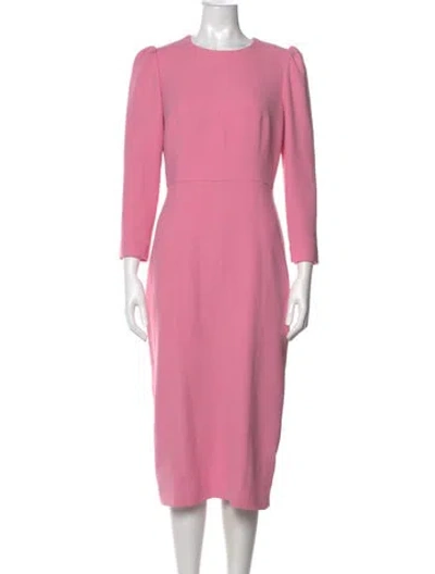 Pre-owned Veronica Beard Crew Neck Knee-length Dress In Pink