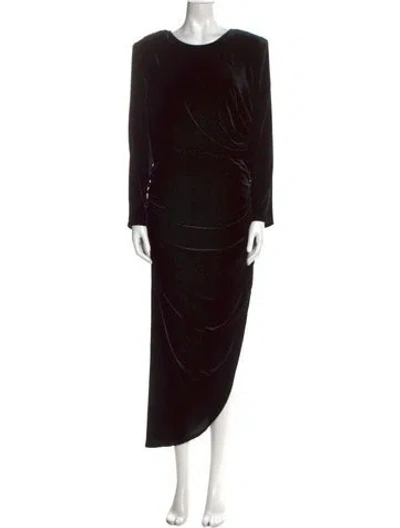 Pre-owned Veronica Beard Crew Neck Long Dress In Black