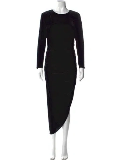 Pre-owned Veronica Beard Crew Neck Long Dress In Black