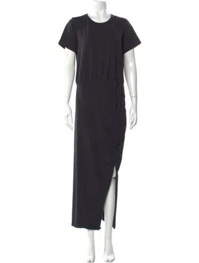 Pre-owned Veronica Beard Crew Neck Long Dress In Black